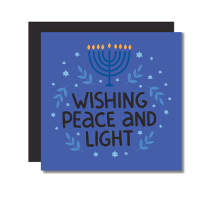 Cartão Magnético Moderno Hanukkah Menorah 5,25"