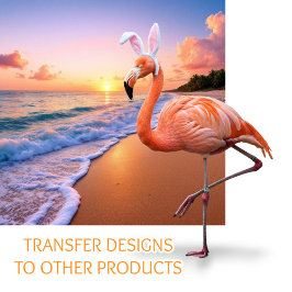 Cartão Magnético Orelhas de Coelho Flamingo