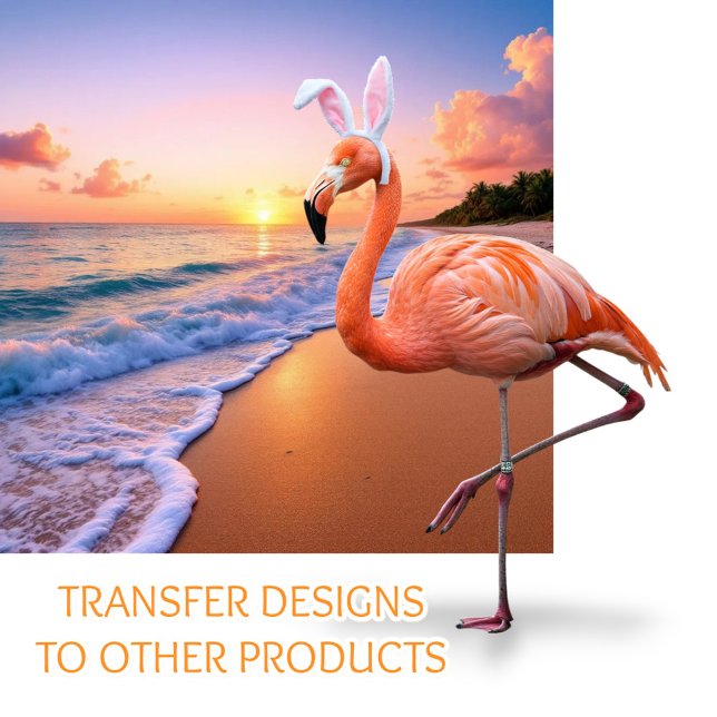 Cartão Magnético Orelhas de Coelho Flamingo (Criador carregado)