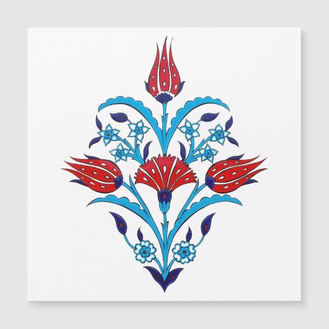 Cartão Magnético para Azulejos Iznik (Frente)