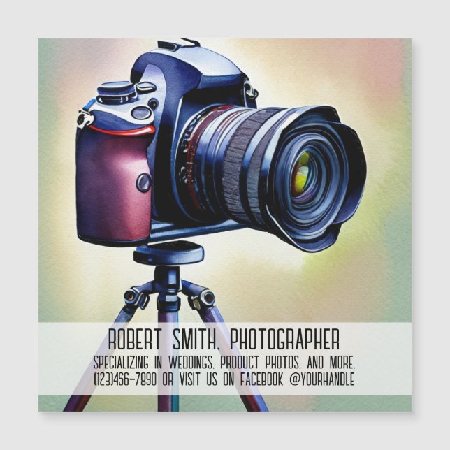 Cartão Magnético para Empresas de Fotografia (Frente)