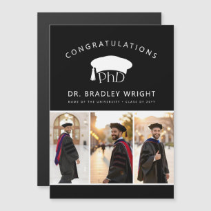 Cartão Magnético Personalizado de Chapéu de PhD pa