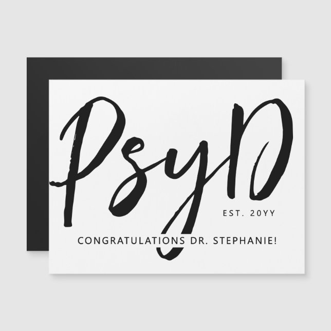 Cartão Magnético Personalizado PsyD Médico de Psic (Frente/Verso)