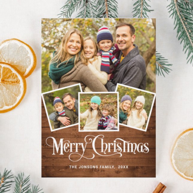 Cartão Magnético PHOTO Azul de Natal 4 (Criador carregado)