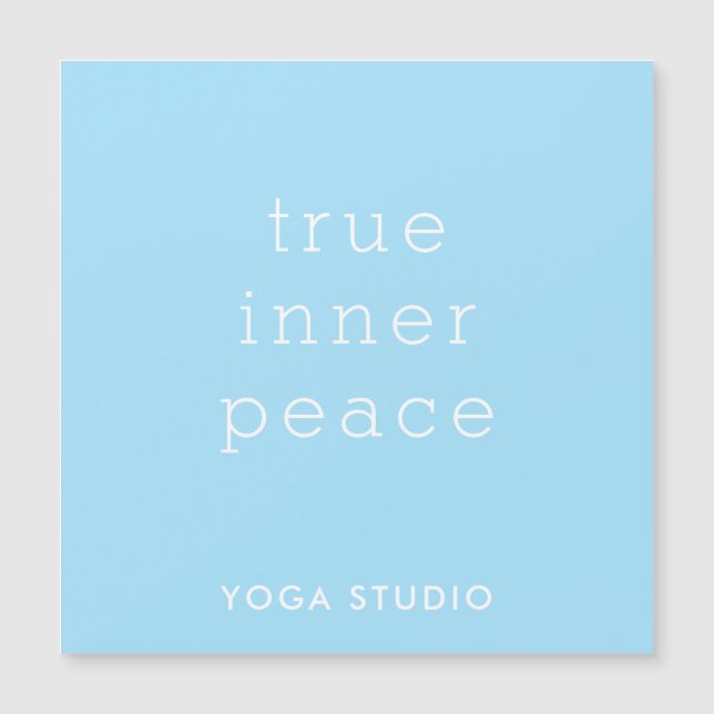 Cartão Magnético True Inner Peace Yoga Studio (Frente)