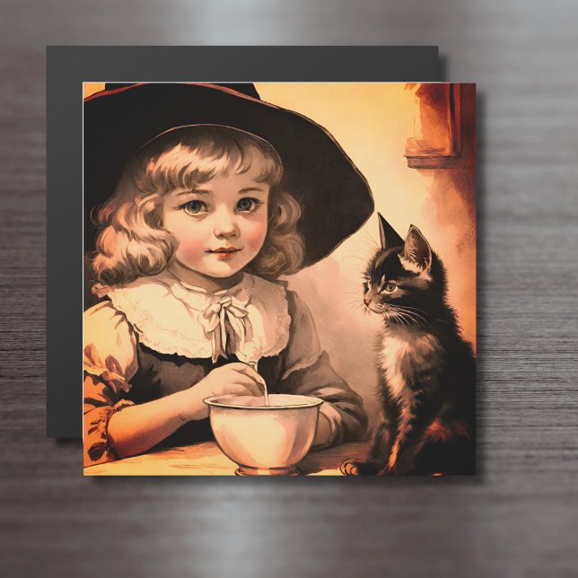 cartão magnético vintage Halloween cutie no4 (Criador carregado)