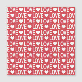 Cartão Magnético White Love Pattern