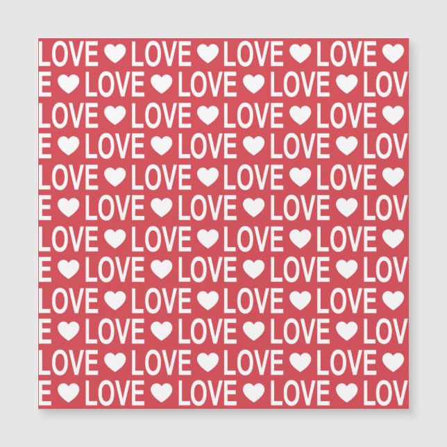 Cartão Magnético White Love Pattern (Frente)