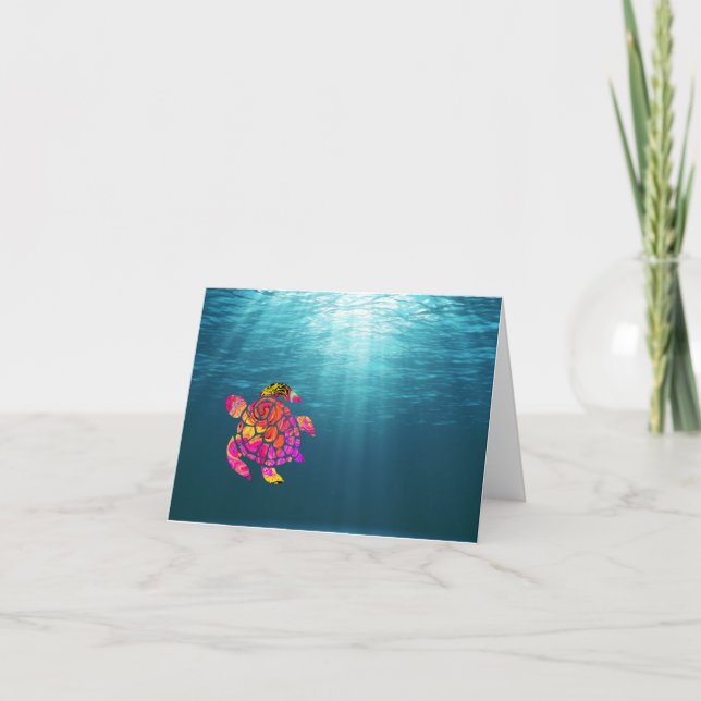 Cartão Magneto de Tartaruga do Mar (Frente)