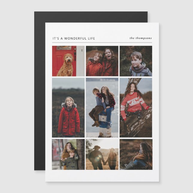 Cartão Magnett De Férias Mulit-Photo, Maravilhoso (Frente/Verso)