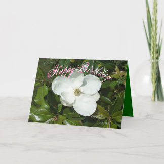 Cartão Magnolia Birthday - adicione suas palavras
