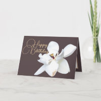 Magnólia Branca Elegante Cor Botânica Aniversário