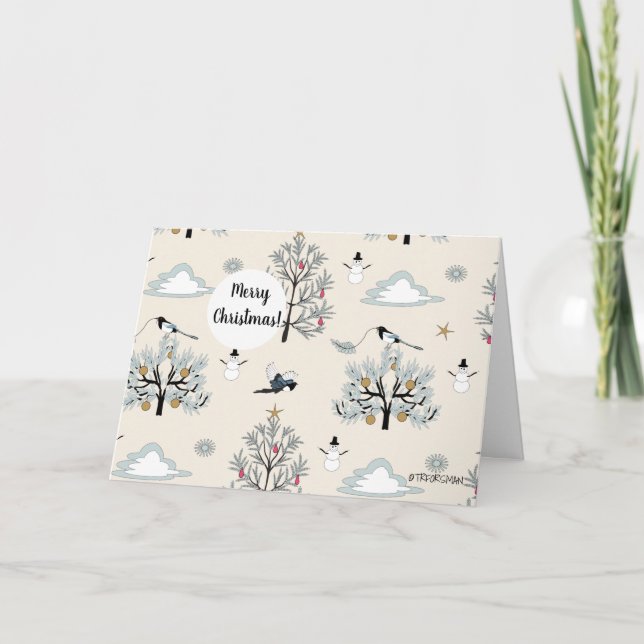 Cartão Magpie Holiday (Frente)