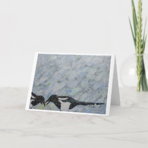 Cartão Magpies Blank Note Card by Mark Ea...