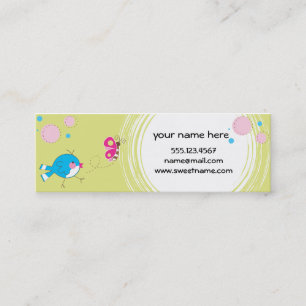 Cartão magro de Busniness do passarinho