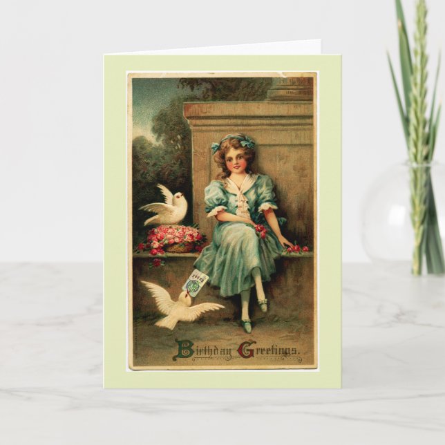 Cartão Mah Jongg Birthday Card Dove (Frente)