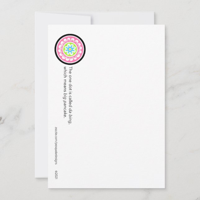 Cartão Mah Jongg Birthday Dots (Verso)