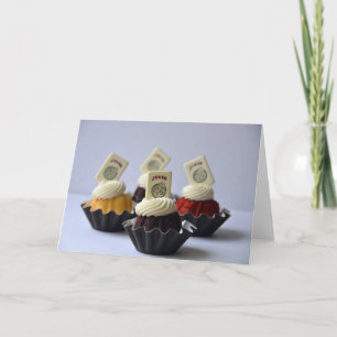 Cartão Mah Jongg Cupcakes Notecard