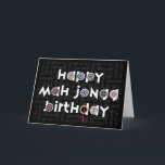 Cartão Mah Jongg Dots Birthday<br><div class="desc">Delight your Mah Jongg friends with this unique birthday greeting. Design available on cards, notebooks, mugs and more.</div>