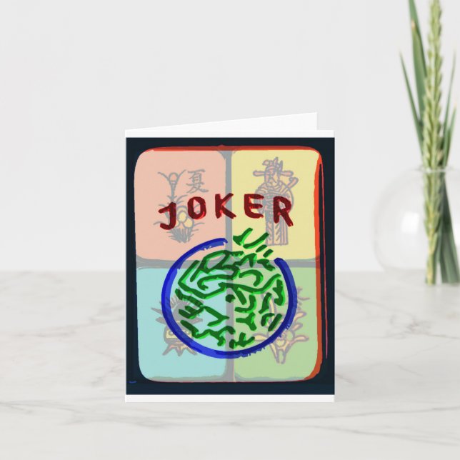 Cartão Mah Jongg Notecard  Joker (Frente)