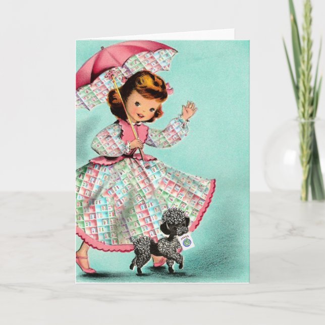 Cartão Mah Jongg Poodle Card (Frente)