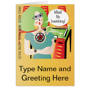 Cartão Mah Jongg Sayings Kvetching