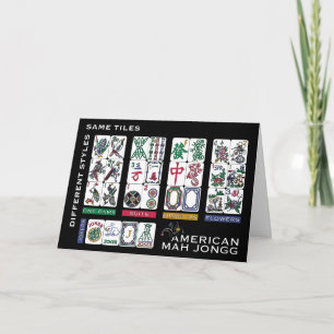 Cartão Mah Jongg Tiles Same