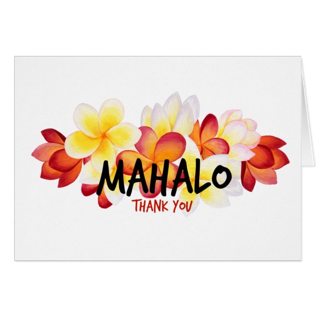 Cartão Mahalo Plumeria (Frente Horizontal)