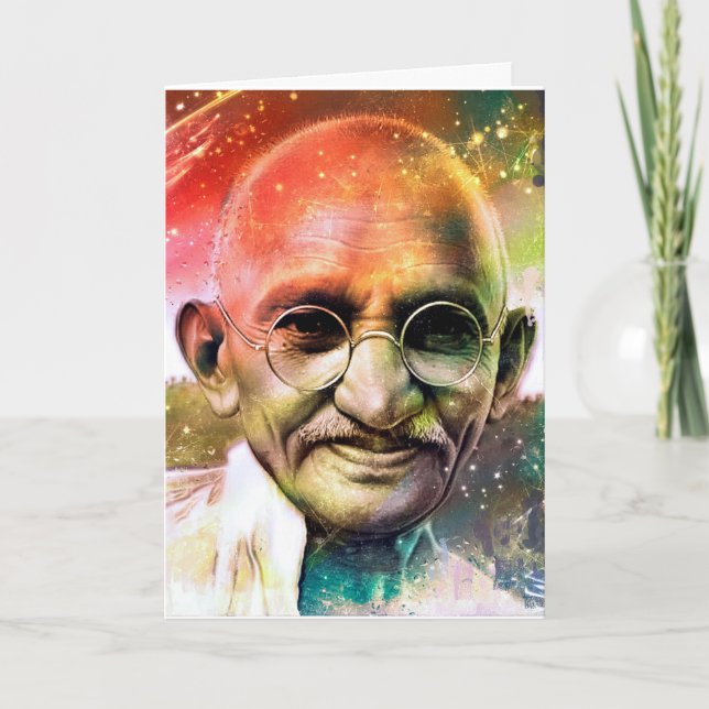 Cartão Mahatma Gandhi Greeting Card (Frente)