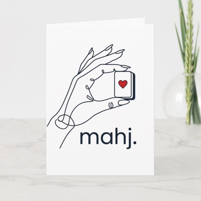 Cartão Mahjong Chic Personalizado  (Frente)