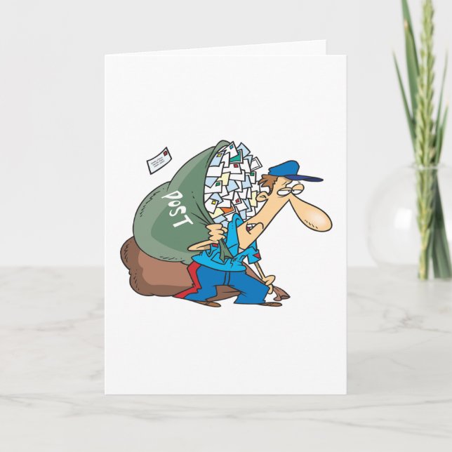 Cartão Mailman Carrying A Large Sack (Frente)