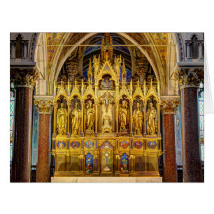 Cartão Main Altar In Votivkirche, Viena Áustria