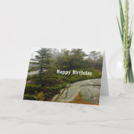 Cartão Maine Pine Boulders Acadia Photo Birthday