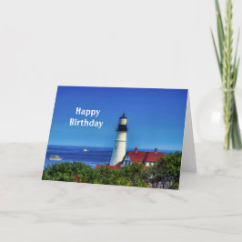 Cartão Maine Portland Head Light Photo Birthday