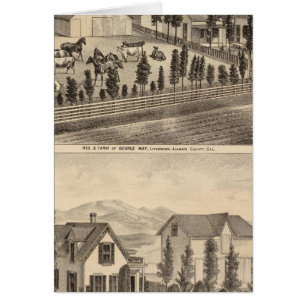 Cartão Maio, residências de Horton, fazenda