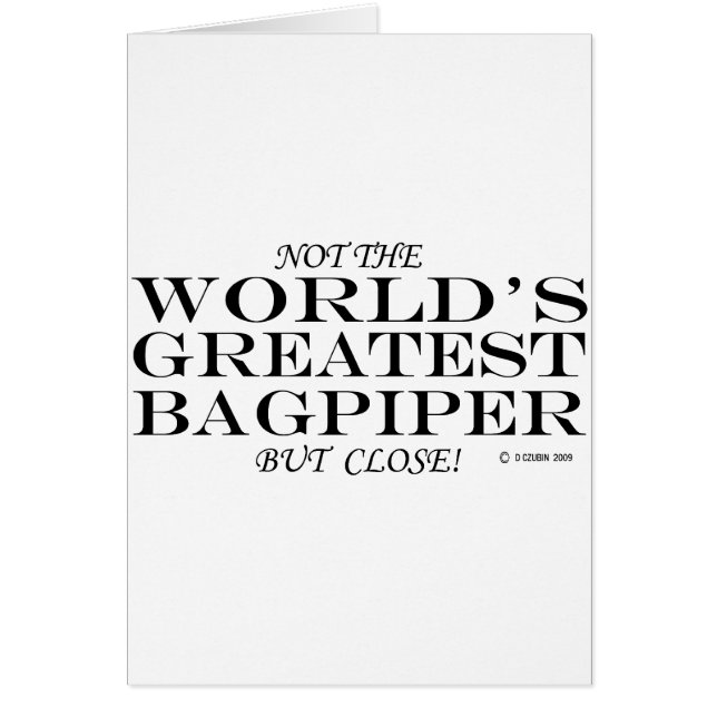 Cartão Maior Bagpiper Fechado (Frente)