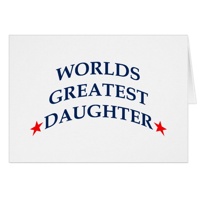 Cartão Maior Filha do Mundo (Frente Horizontal)