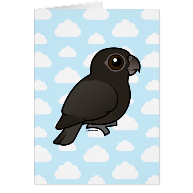 Cartão Maior Vaso-Papagaio de Birdorable (Frente)