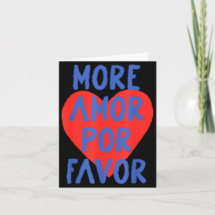 Cartão Mais Amor Favor Coração Vermelho Fofo Citação de A