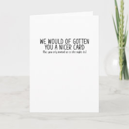 Cartão Mais Bonito Cartão de Casamento Engraçado