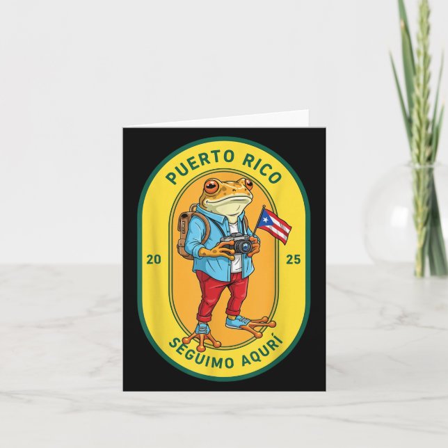 Cartão Mais Fotos Bandeira Porto Rico Sapo Concho Engraça (Frente)