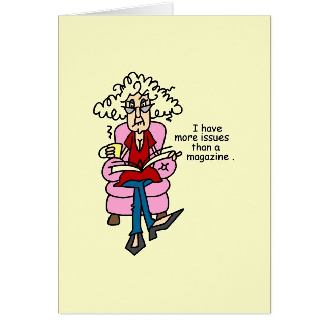 Cartão Mais problemas do que um Humor da Revista (Frente)