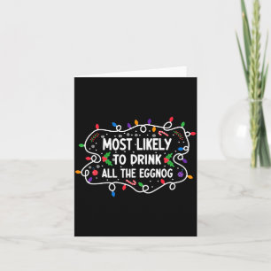 Cartão Mais Propenso a Beber Todo o Eggnog