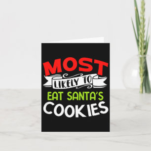Cartão Mais Propenso a Comer os Biscoitos do Papai Noel F