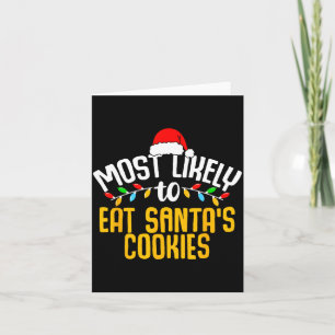 Cartão Mais Propenso a Comer os Biscoitos do Papai Noel F