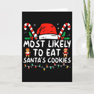 Cartão Mais Propenso a Comer os Biscoitos do Papai Noel F