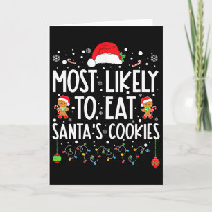 Cartão Mais Propenso a Comer os Biscoitos do Papai Noel J