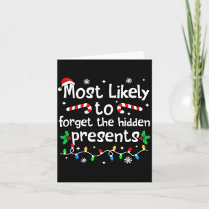 Cartão Mais Propenso a Esquecer o Jogo de Natal Escondido