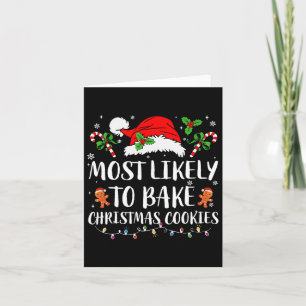 Cartão Mais Propenso a Fazer Biscoitos de Natal Família P