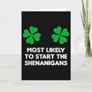 Cartão Mais Propenso a Iniciar as Travessuras Shamrock St